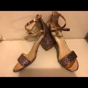 Size 8 Rose Gold/Blush Blocked Heels